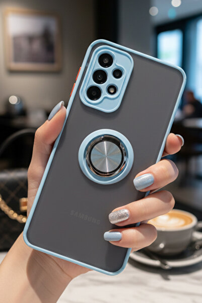 Hatreds Samsung Galaxy A23 4G İçin Kamera Korumalı Yüzüklü Kılıf - Leke Tutma...