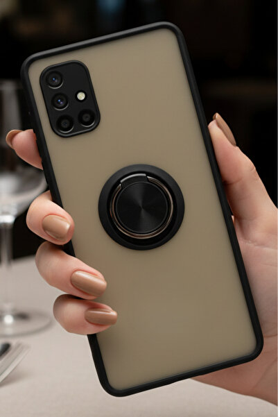 Hatreds Samsung Galaxy M51 İçin Kamera Korumalı Yüzüklü Kılıf - Leke Tutmaz M...