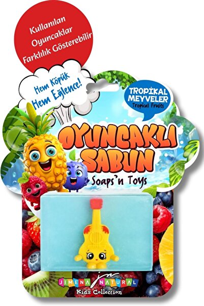 Jimena Natural Oyuncaklı Sabun - Tropikal Kokulu Gliserinli Doğal Sabun Çocuk...