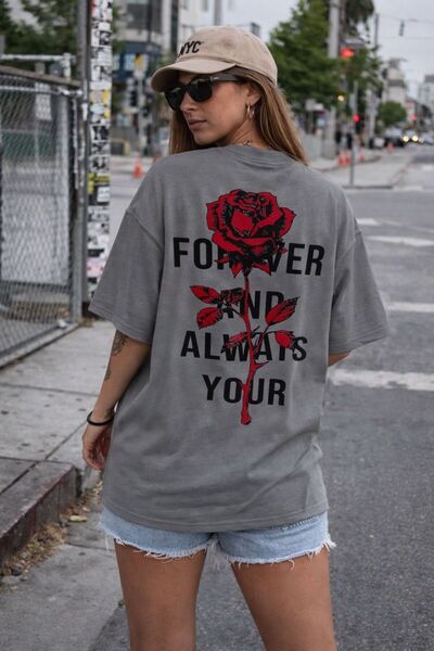 Oyer Moda Unisex γκρι κοντομάνικο μπλουζάκι