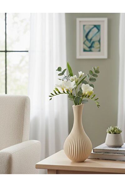 ENOVA HOME Modern Çizgili Dekoratif Vazo