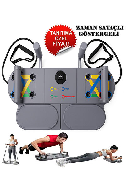 Tisul ST-3 Şınav Tahtası Push-up Kondisyon Direnç Bandı Çalışma Platformu Ale...