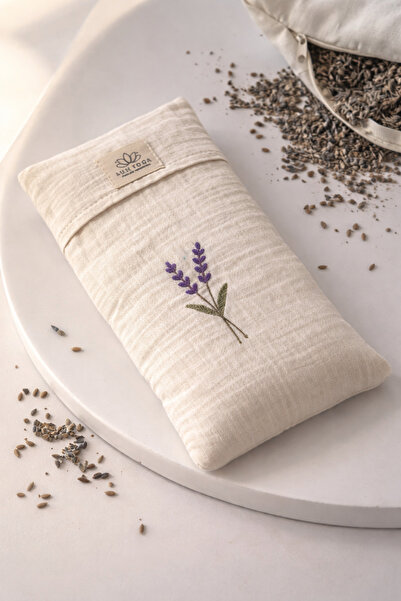 SUNYOGA Pernă pentru ochi pentru meditație cu lavandă – Dimensiune mare (pent...