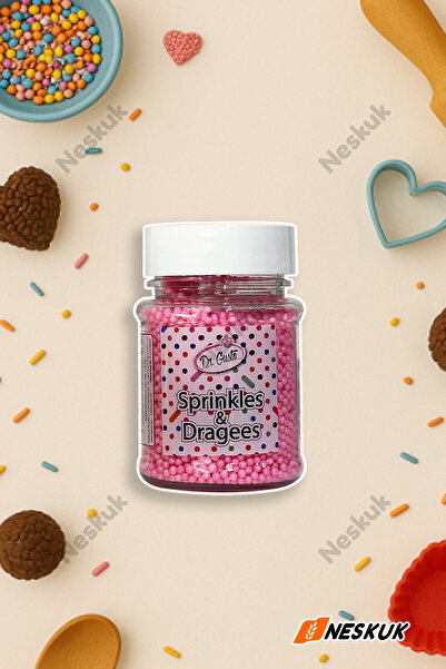 Neskuk Bebe Pembe Şeker Topu Pasta Süsü – Sprinkles & Dragees 45g | Kurabiye,...