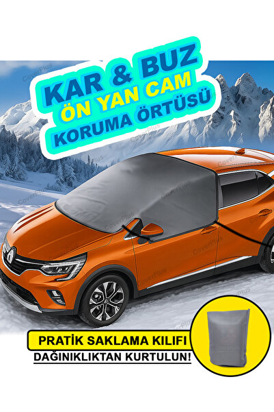 CoverPlus Buzlanma Önleyici Oto Ön Yan Cam Brandası Güneş Ve Buz Koruyucu Su Geçirmez Kar Örtüsü