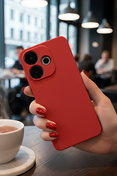 Hatreds Xiaomi Redmi 13 4G İçin Uyumlu İçi Kadife Sıvı Silikon Kılıf