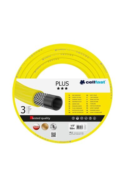 Cellfast Furtun de gradina, 3 straturi, 1/2, 50 m, Plus