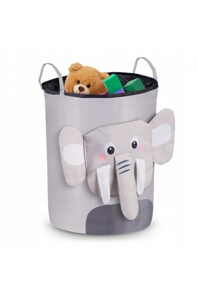 NUKIDO Coș mare de depozitare pentru jucării - Elefant gri
