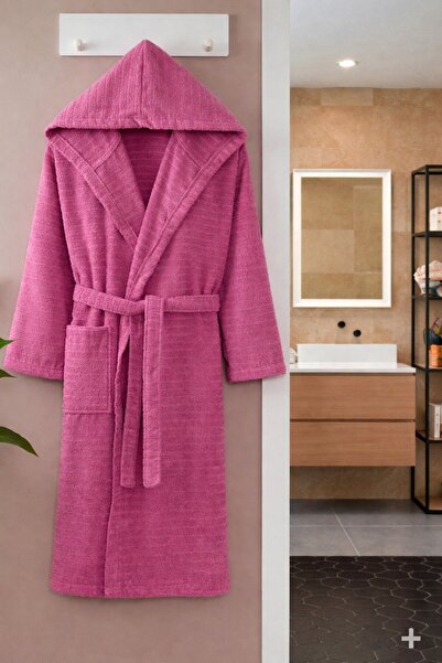 Federico Fabrizio “Unisex Kapşonlu Bornoz – Premium Pamuklu Banyo Bornozu”