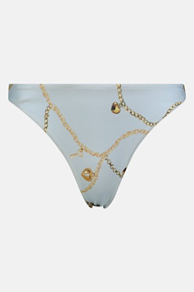 Asos Design سروال بيكيني نسائي عالي الساق بتصميم هيبستر، متعدد الألوان