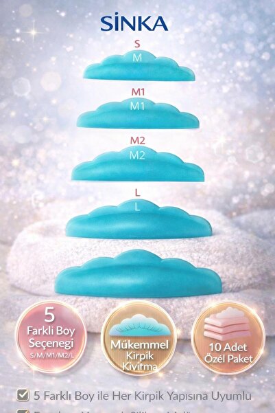 SİNKA Silikon Kirpik Lifting Pedleri 10 Adet Özel Paket