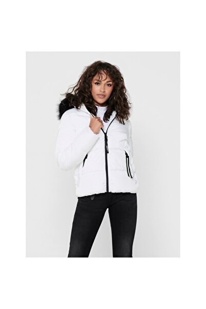 ONLY Palton alb pentru femei Monica Short