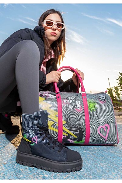 Dogo حقيبة سفر نسائية متعددة الألوان من الجلد النباتي - تصميم Night Is Young