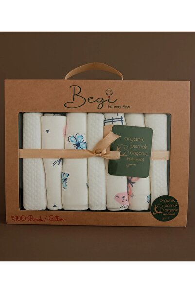 baby socks 7 Pieces 23 cm Soft Combed Cotton Special Boxed Baby Muslin Cloth Wipes