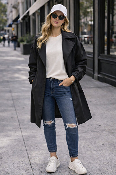 OYERGA MODA Trenci de damă de mărime mare