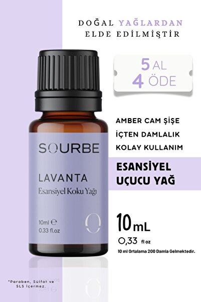 SOURBE Lavanta Esansiyel Uçucu Koku Yağı Buhurdanlık Yağı Ortam Oda Kokusu Ho...