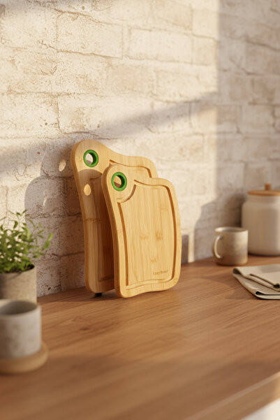 Bambum لوح تقطيع من الخيزران من زيري، عبوة من قطعتين