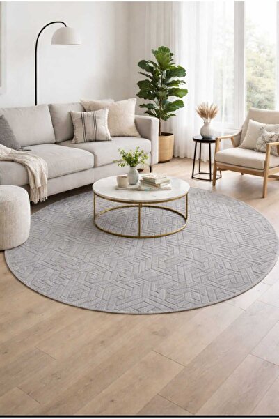 AKSU Dınarsuarmonı Grey Lux Embos, lavabil la mașină, covor decorativ modern