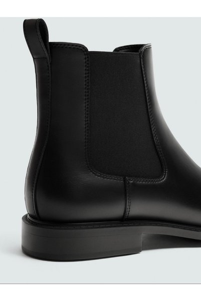 BENGAL Black Men's Leather Boots Genuine Real Leather Guarantee