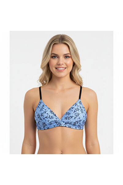 BONBON Women's Wire Free Unsupportive Triangle Bralette Bra Bb2112