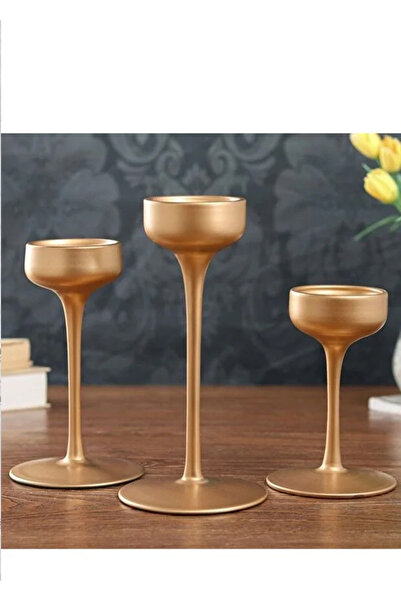 Generic طقم شمعدانات أبيض، ٣ قطع، تصميم عصري، حامل شموع طويل للديكور المنزلي