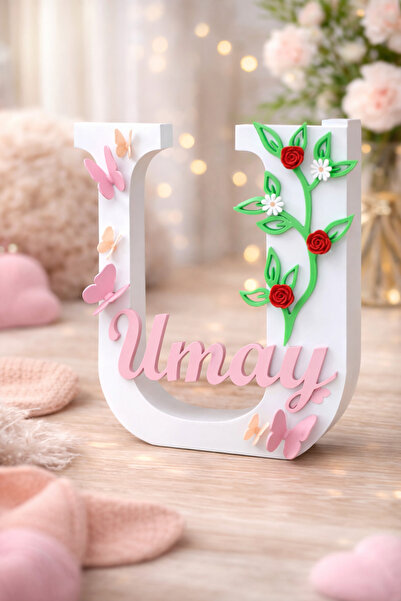 Butik Kişiye Özel Dekoratif Duvar & Masa Süsü | Bebek/Çocuk Odası Kapı/Oda İs...