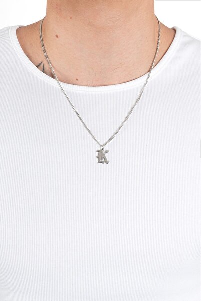 UKHWD SUPPLY 316L الصلب القوطية حرف K قلادة KA1107GM