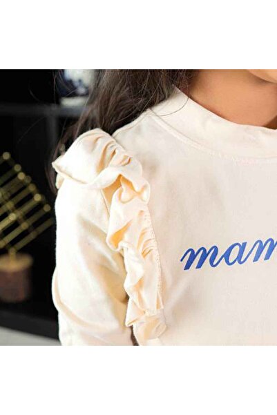 Mamnon بلوزة بيج بكتابة