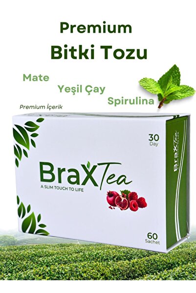 Brax Mate Spirulina Yeşil Çay Toz Form Bitki Çayı – 30 Günlük 60’lı