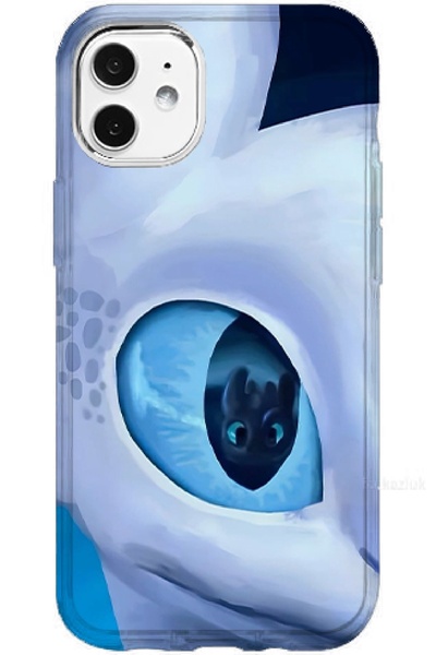 Turkuaz Iphone 11 Uyumlu Gecenin Öfkesi Tasarimli Lüks Silikon Kilif