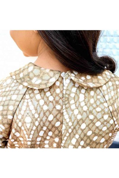 Mamnon Off-white polka dot dress