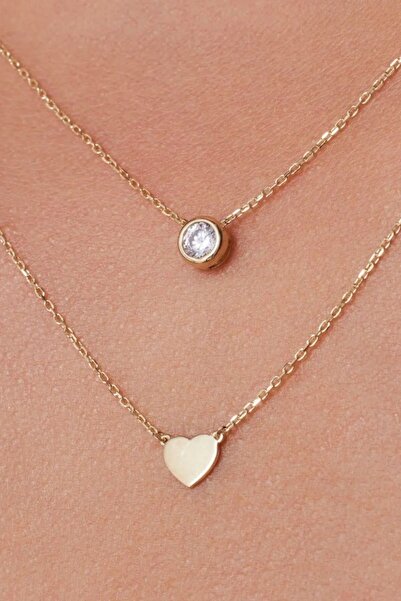 Hepimitu Tektaş Altın Kolye