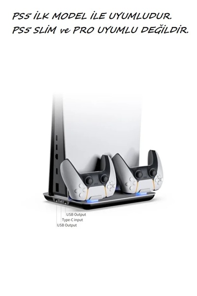 CAFELE Ps5 Multifunctional Konsol Soğutma Standı Ve Oyun Kolu Şarj Istasyonu-...