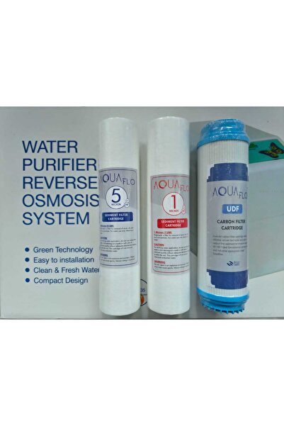 AOUA FLO BMB RO 10 Serisi BEYAZ KAPAK uyumlu 10 İnç filtre seti