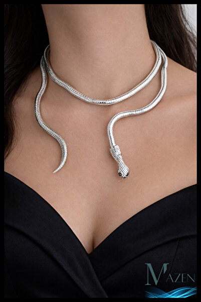 MAZEN سوار وقلادة على شكل ثعبان Serenay Şahmeran - إكسسوار خصر قابل للانحناء والتشكيل