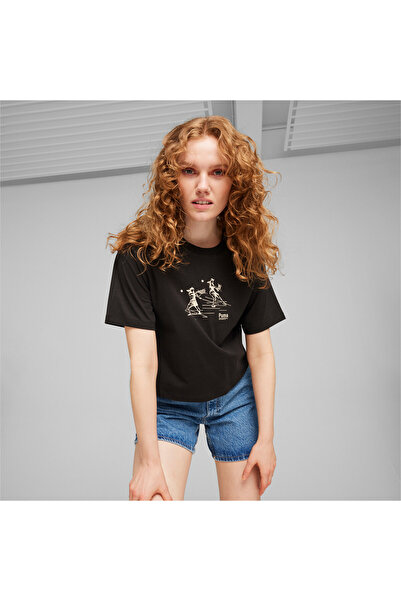 Puma Women Relaxed Fit Short Sleeves Outdoor Top, Black