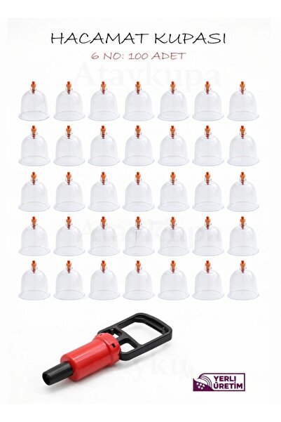 Genel Markalar 100 Adet 6 Numara HACAMAT PRO Hacamat & Masaj Kupası