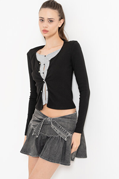 Kikiriki Düğmeli İkili Hırka