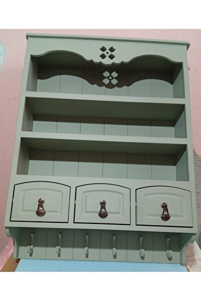 st koleksiyon hobi antika 3 çekmeceli 3 bölmeli raf