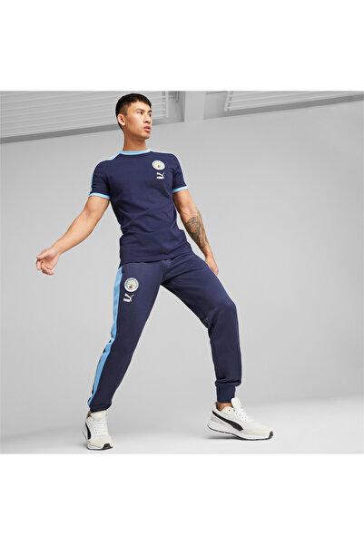 Puma Mens Manchester City F.C. ftblHeritage T7 Track Pants - Blue