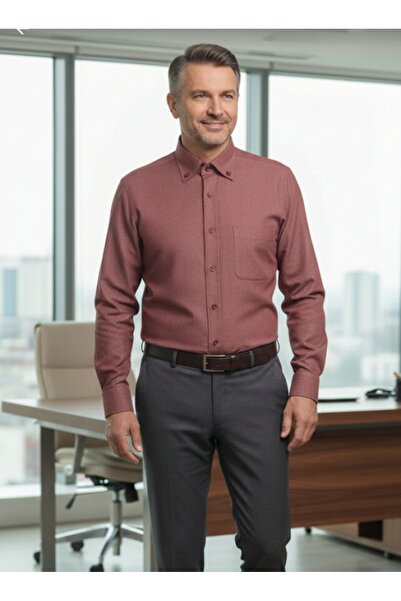 ADVANTE 100% Cotton Classic Men's Shirt with Long Sleeve Pocket Collar Buttoned Armor Stripes