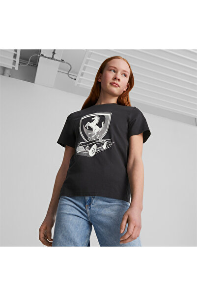 Puma Youth Kids Scuderia Ferrari Race T-Shirt - Black