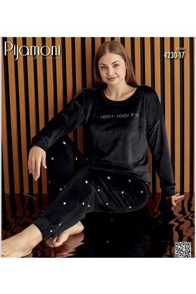 Pijamoni Σετ γυναικεία βελούδινη πιτζάμες Plus Size