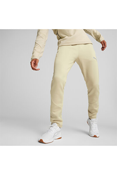 Puma Mens EVOSTRIPE Pants Sports Sweatpants - Beige