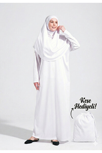 Plistre Practical One-Piece Non-Slip Headscarf Easy-To-Wear Prayer Dress-With...
