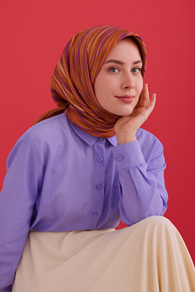 Silk Home Tivil Pure Silk 11484 - 52196 Μοτίβο με μωβ γραμμές