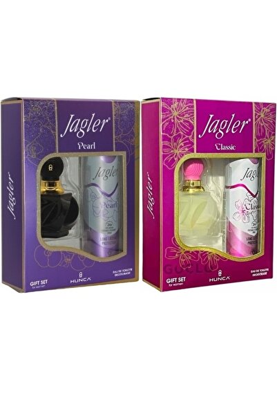 Jagler Parfüm Seti (Karma Set) Kadın 60ML Pearl + Deodorant / Kadın 60ML Clas...