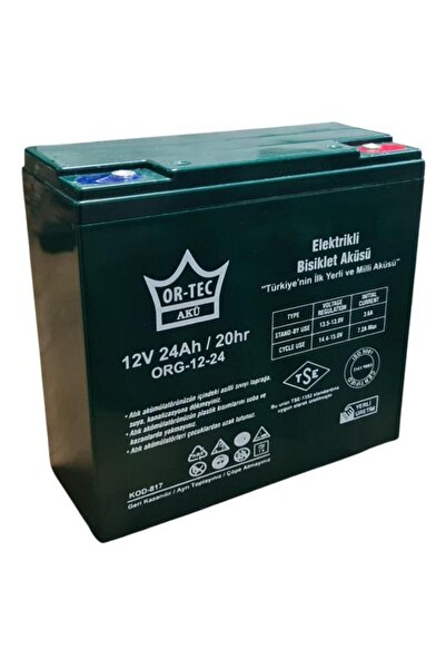 ORTEC 6'lı Set 12v 24ah Elektrikli Motorsiklet Aküsü Jel Akü