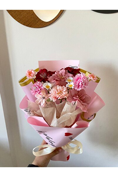 Harmu Collections el işi yapay çiçek buketi özel premium hediye anne veya sev...
