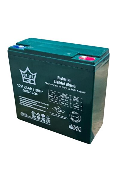 ORTEC 6'lı Set 12v 24ah Elektrikli Motorsiklet Aküsü Jel Akü